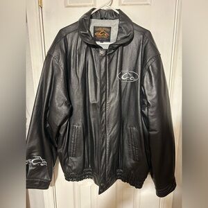 Vintage Orange County Choppers Mens XL Black Leather Motorcycle Jacket